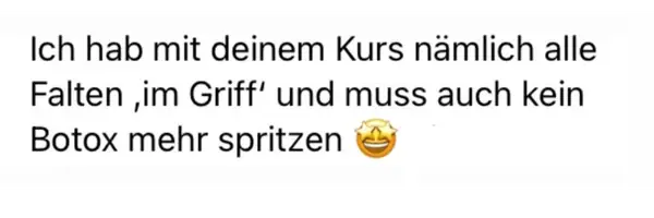 Bewertung einer Teilnehmerin
